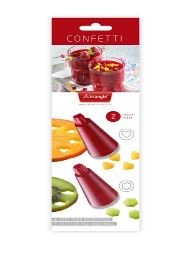 Triangle Confetti Cutter Set, 2-piece, red