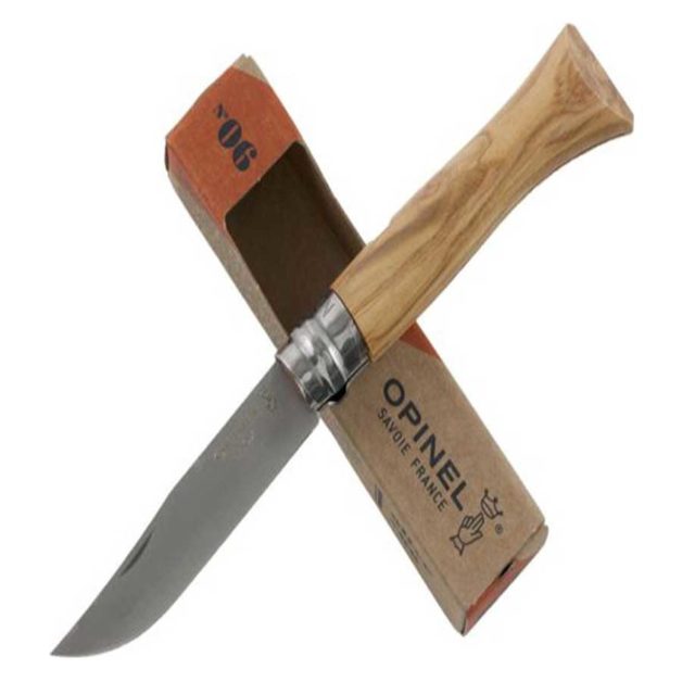 Opinel Traditional Classic Wood Pocket Knife With Olive Handle Various Sizes