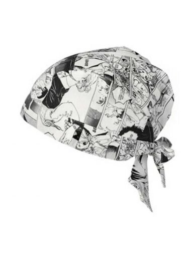 Giblor's Chef Bandana White With Prints Comics