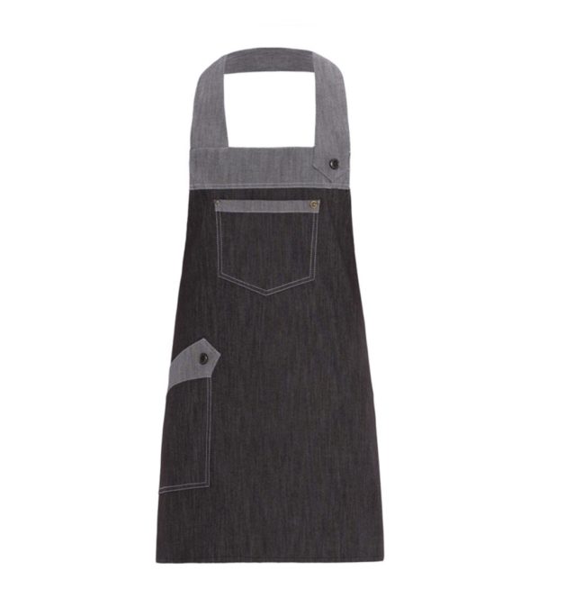 Giblor's Bib Apron Short Luna Grey Black