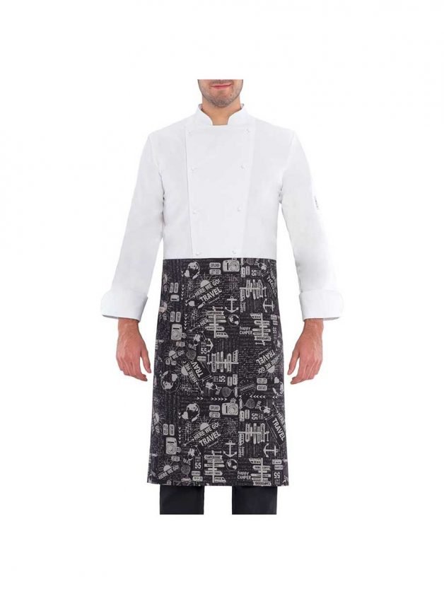 Giblor's Waist Apron Praga Black With Prints Travel