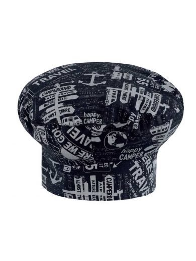 Giblor's Chef Hat Black With Prints Travel