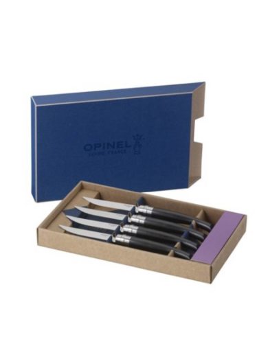 Opinel Traditional Set Of 4 Handmade Knives With Ebony Handle 10 cm